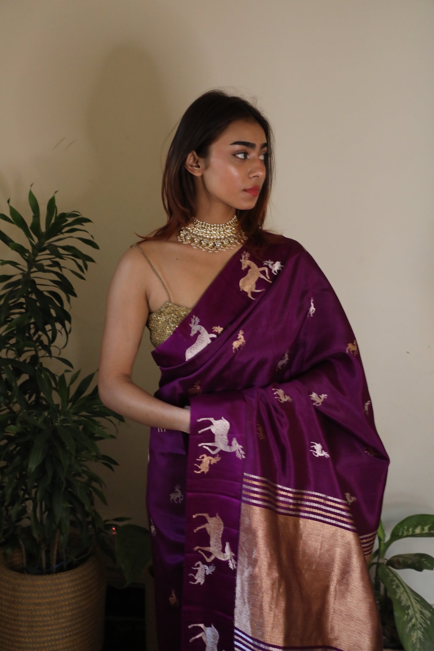 Authentic Banarasi silk sarees handwoven with intricate zari motifs