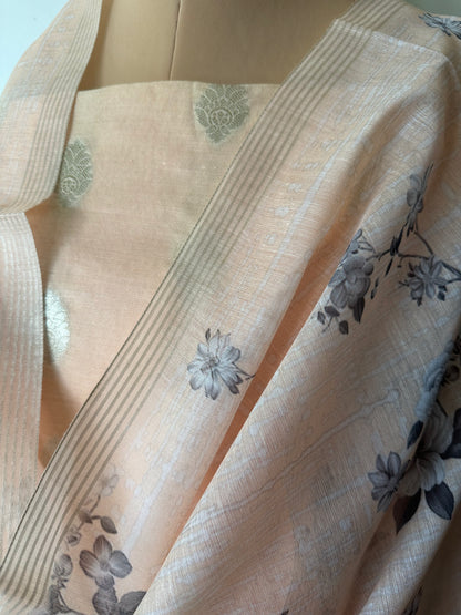 Banarasi cotton suit, Banarasi suit set,