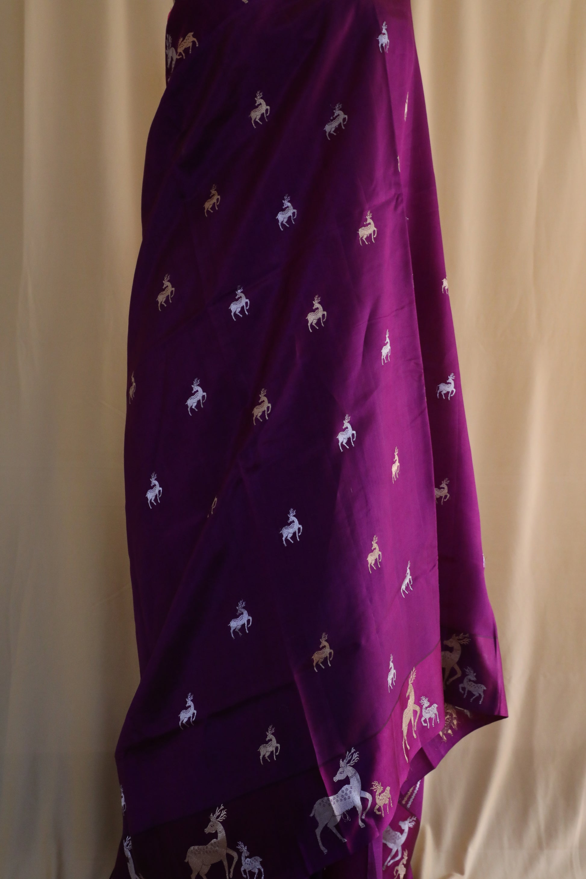 Handcrafted pure silk sarees featuring rich fabric and classic motifs